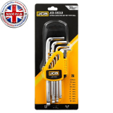 JCB Ключи Г-образные 6-гранные длинные с шаром, набор 10пр. (1.27, 1.5, 2, 2.5, 3-6, 8, 10мм) JCB-5102LB