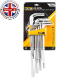 JCB Ключи Г-образные 6-гранные экстра длинные, набор 13пр. (2, 2.5, 3-8, 10, 12, 14, 17, 19мм) JCB-5137XL