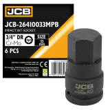 JCB Головка-бита ударная 6-гранная 3/4", 33мм JCB-26410033MPB