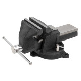 FORSTIME Тиски стальные усиленные поворотные с наковальней 5"-125мм FT-6540905