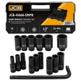 JCB Набор инструментов ударных 16пр., 1/2" (6гр.) JCB-4166A-5MPB