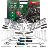 ROCK FORCE LIGHT Набор инструментов 216пр. 1/4", 3/8", 1/2" (6гр.) RF LIGHT-38841