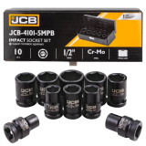 JCB Головки ударные, набор 10пр., 1/2" (6гр.) JCB-4101-5MPB