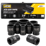 JCB Набор головок ударных 3/4" 10пр. (12гр.) (17,19,22,24,27,30,32,36,41,46мм) JCB-6109-9MPB