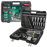 ROCK FORCE LIGHT Набор инструментов 216пр. 1/4", 3/8", 1/2" (6гр.) RF LIGHT-38841-216