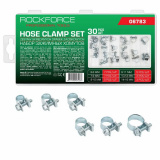 ROCK FORCE Хомуты зажимные червячные металлические, набор 30пр. RF-06783