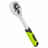 FORSLINE Трещотка реверсивная с двухкомпонентной резиновой рукояткой 3/8'' (длина 205мм, 24зуб, оцинков. покрытие с доп. термообработкой) FL-80234