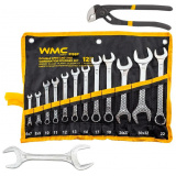 WMC TOOLS Набор ключей комбинированных и рожковых 12+2пр. WMC-5198P+2