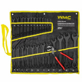 WMC TOOLS Набор ключей комбинированных и рожковых 25пр. WMC-5261DP+1 BLACK