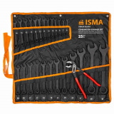 ISMA Набор ключей комбинированных и рожковых 25пр. ISMA-5261DP+1 BLACK