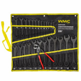 WMC TOOLS Набор ключей комбинированных и рожковых 25пр. WMC-5261P+1 BLACK
