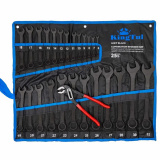KINGTUL Набор ключей комбинированных и рожковых 25пр. KT-5261P+1 BLACK