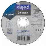 SCHEPPACH Круг отрезной по металлу 125х1,2х22,2мм-60шт Sch-CW505[60шт к-т]