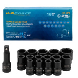 ILOFORCE Набор головок ударных 16пр. 1/2" 6pt IF-4179-5MPB
