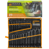 ISMA Набор ключей комбинированных 25пр. ISMA-5261PD BLACK