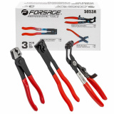 FORSAGE Клещи для снятия и установки хомутов, набор 3пр. F-5053A