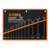 ISMA Набор ключей комбинированный 12пр. ISMA-5198 BLACK