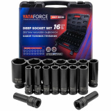 YATAFORCE Головки глубокие 1/2", набор 16пр. (6гр.) YF-4167-BV30