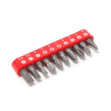 FORSAGE 1/4" набор бит 10пр. (PH.0,1,2,3, PZ.1,2,3, SL 4, 5.5, 6.5мм - 25ммL) F-21020