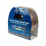LIGE Шланг воздушный ПВХ армированный с фитингами 10мм x16мм x15м (раб.давл.20bar,max60bar,-30C°+70C°, штуцер 1/4") LG-14017