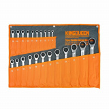 KINGQUEEN Набор комбинированных ключей с трещоткой 6-32 мм 22шт OMY-22pcs-P