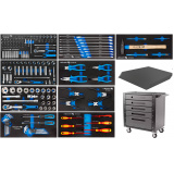 Комплект немецкого инструмента HOGERT 174 предмета 1/4",3/8", 1/2" (4-36мм) в металличекой тележке 5 полок  OPTIMA5-174