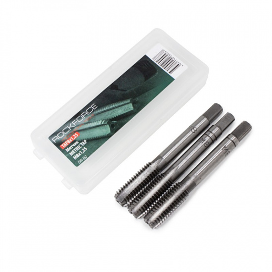 ROCK FORCE Метчик M8x1,25 (3шт), в пластиковом футляре RF-TAP8x1,25 - 1