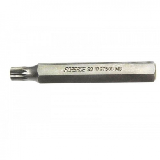 FORSAGE 10мм бита 12-лучевая SPLINE 75ммL M5 F-1787505 - 1