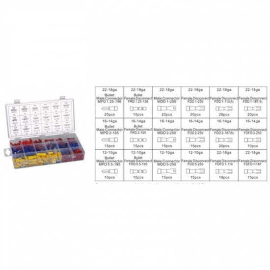 FORSAGE Коннекторы обжимные для автомобильной электропроводки,  280пр. F-798 - 1