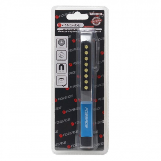 FORSAGE Фонарик переносной светодиодный в комплекте с батарейками (8LED, 3xAAA), в блистере F-01X0004 - 1