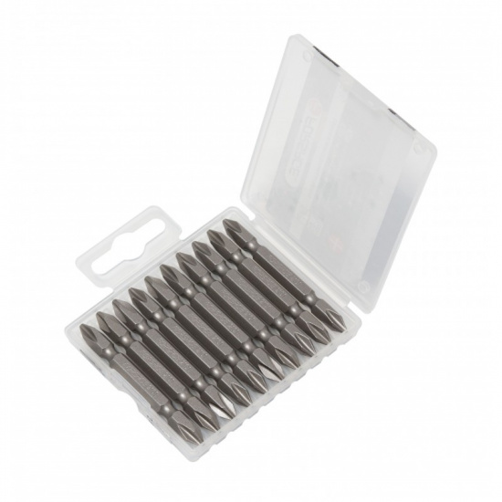 FORSAGE 1/4" набор бит 10пр. (PH2xPH2; L-65мм), в пластиковом футляре F-2101 - 1