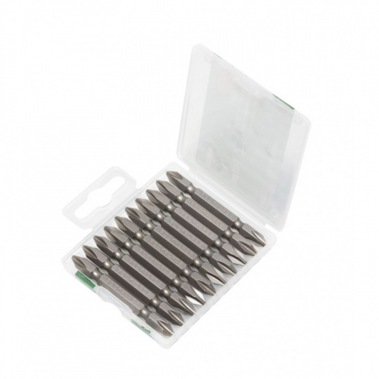 ROCK FORCE Набор бит 10пр., 1/4" (PH2xPH2; L-65мм), в пластиковом футляре RF-2101 - 1