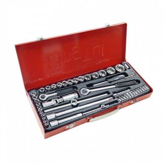 KINGTUL Набор инструментов 52пр. 1/4", 1/2"(6гр.) (4-30мм) в металлическом кейсе KT-52 - 1