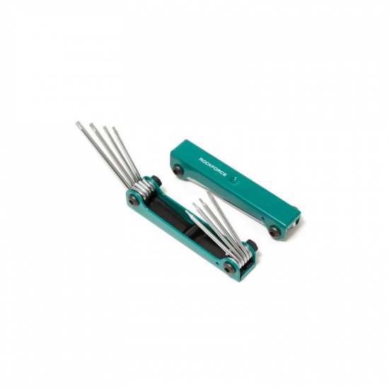ROCK FORCE Набор ключей TORX складной 8пр.(T5H-T10H, T15H, T20H c отверстием) RF-5087TF - 1
