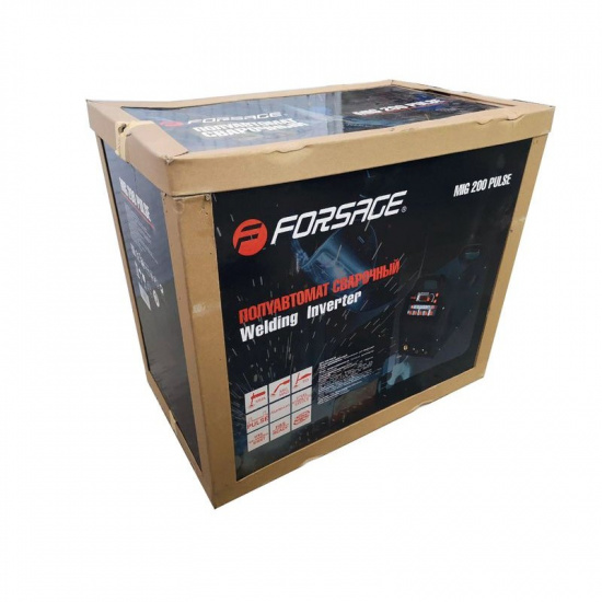FORSAGE Сварочный аппарат Profi MIG, MMA, TIG (220V, холостой ход 65V,6.0кВт, 5-200А, электрод 1,6-4мм, проволока 0.6-1.2мм, к-т мощности 0.7, цифр. табло) F-MIG200 PULSE - 1