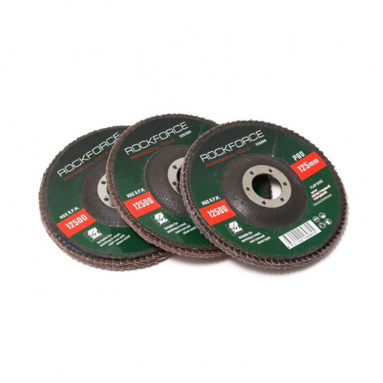 ROCK FORCE Круг лепестковый торцевой 115х22мм P80 RF-FD480M - 1