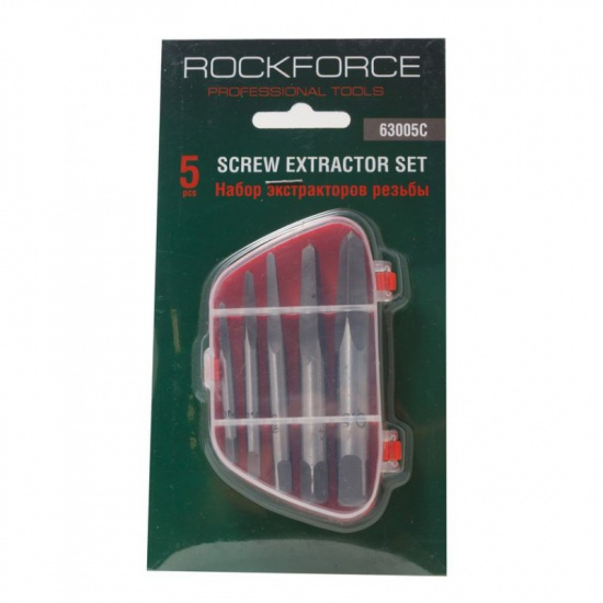 ROCK FORCE Набор экстракторов резьбы HSS 4241,6пр.(М3-М25), в пластиковом футляре RF-63005C(New) - 1
