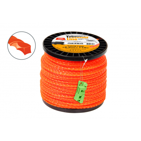 REZER Леска Ultra-pro TWISTOP 2.4мм114м квадр. Rezer (27шт. в кор.) 03.007.00103 - 1