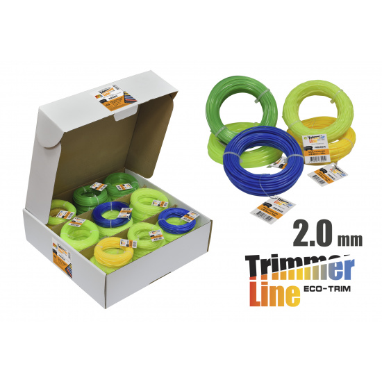 REZER Леска ECO-TRIM MULTICOLOR 2.0мм15м Rezer (45шт/набор)(4 набора в коробке) цена за набор 03.007.00136 - 1