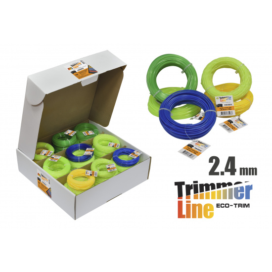 REZER Леска ECO-TRIM MULTICOLOR 2.4мм15м Rezer (36шт/набор)(4 набора в коробке) цена за набор 03.007.00137 - 1