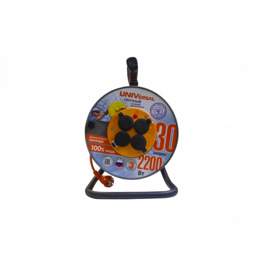 FORSAGE Удлинитель катушка "UNIVersal" ВЕМ-250 IP-44 термо 2200Вт 4гн. з/к 30м 1683 - 1
