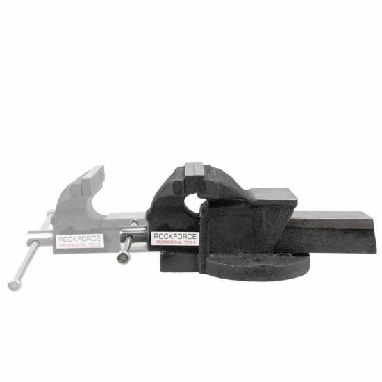 ROCK FORCE Тиски стальные поворотные с наковальней  3"-75мм RF-6540203 - 1