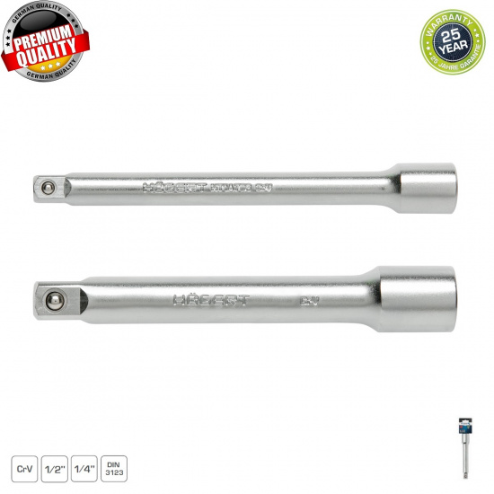 HOGERT TECHNIK Удлинитель 1/4", 100 мм, CrV HT1A703 - 1