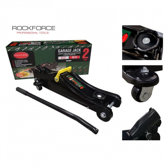 ROCK FORCE Домкрат подкатной гидравлический 2т с низким подхватом (h min 80мм, h max 380мм) RF-T820037(RF820037) - 1