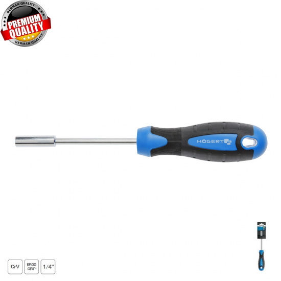 HOGERT TECHNIK Отвертка с держателем для бит 1/4" HT1S201 - 1