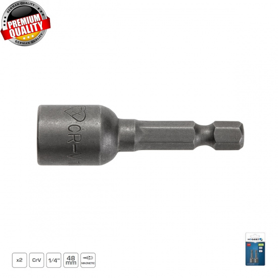 HOGERT TECHNIK Насадка торцевая с магнитом 10 мм, 1/4", 2 шт. HT1S458 - 1