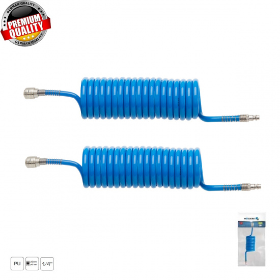 HOGERT TECHNIK Шланг пневматический спиральный полиуретановый 10 м, 6x8 мм HT4R891 - 1