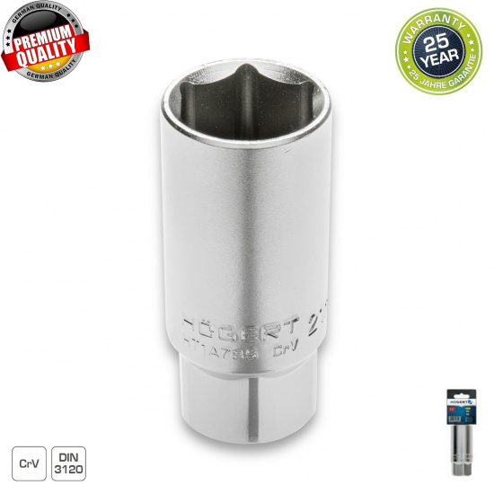 HOGERT TECHNIK Головка свечная шестигранная 3/8", 16 мм, CrV HT1A779 - 1
