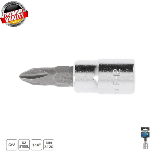 HOGERT TECHNIK Головка-бита PH3 37 мм, 1/4" HT1S603 - 1