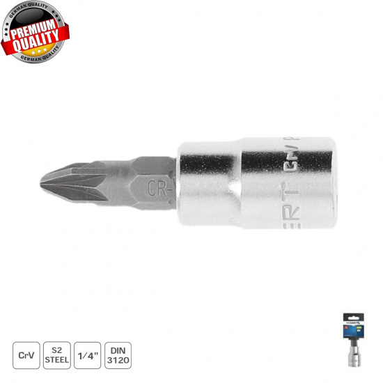 HOGERT TECHNIK Головка-бита PZ1  37 мм, 1/4" HT1S606 - 1